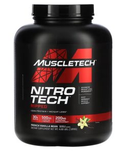 MuscleTech, Nitro Tech Ripped, Lean Protein + Weight Loss, French Vanilla Bean, 4 lbs (1.81 kg)