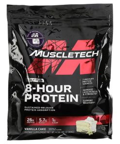 MuscleTech, Platinum, 8-Hour Protein, Vanilla Cake, 4.58 lbs (2.08 kg)
