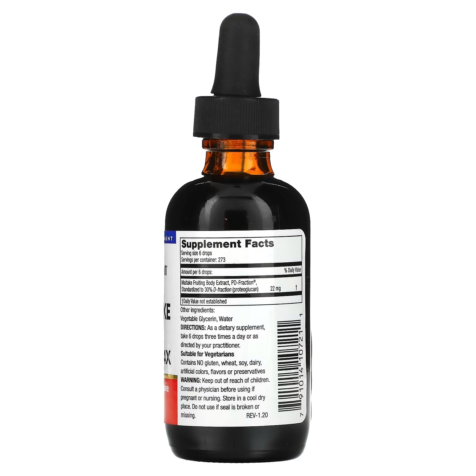 Mushroom Wisdom, Maitake D-Fraction, Pro 4X, 60 ml_1