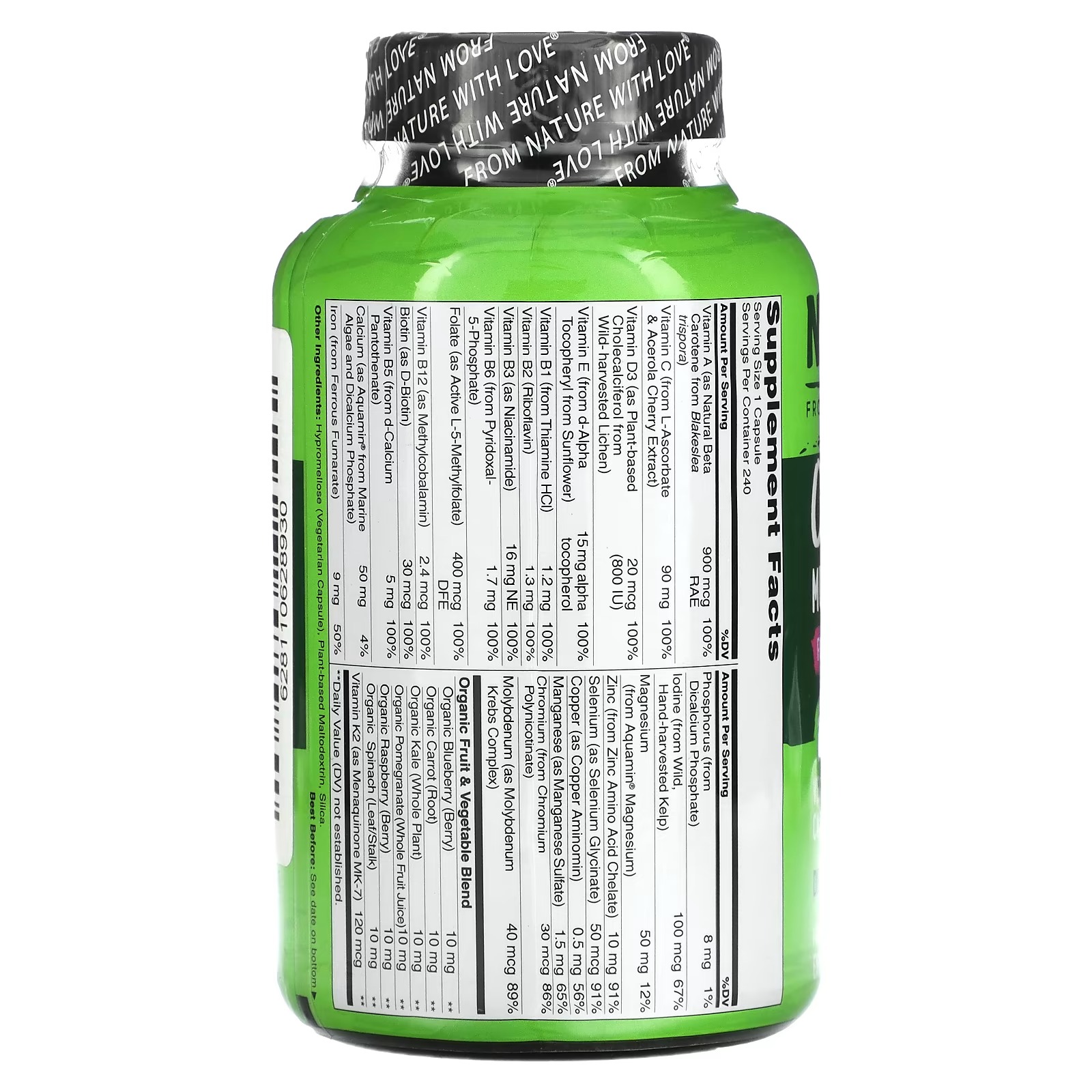 NATURELO, One Daily Multivitamin, For Women, 240 Vegetarian Capsules_1