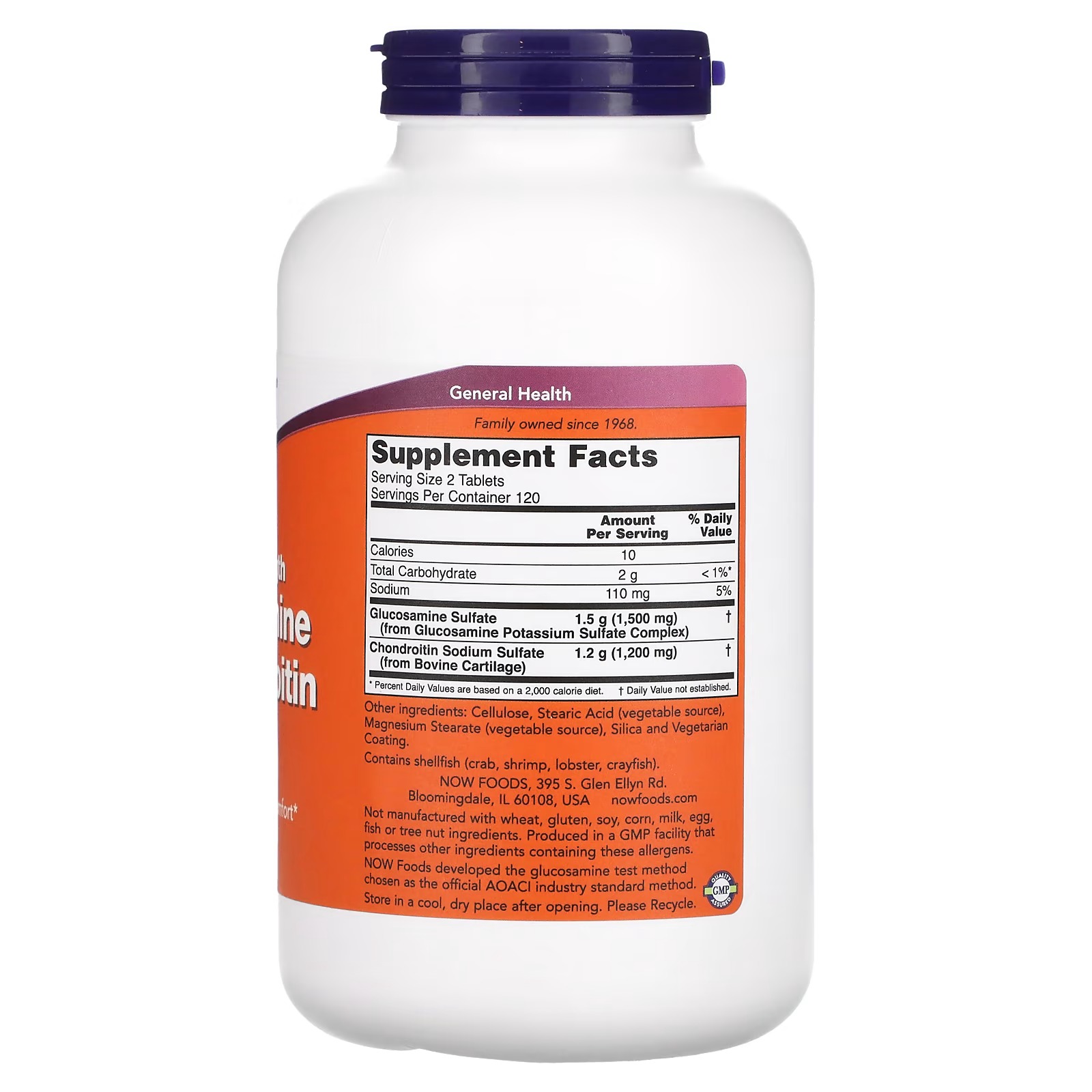 NOW Foods, Glucosamine & Chondroitin, Extra Strength, 240 Tablets_1