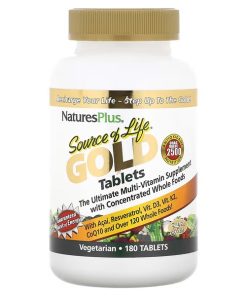 NaturesPlus, Source of Life Gold Tablets, Ultimate Multi-Vitamin Supplement, 180 Tablets