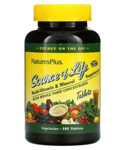 NaturesPlus, Source of Life, Multi-Vitamin & Mineral Supplement with Whole Food Concentrates, 180 Tablets