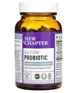 New Chapter, All-Flora Probiotic , 10 Billion CFU, 60 Vegan Capsules