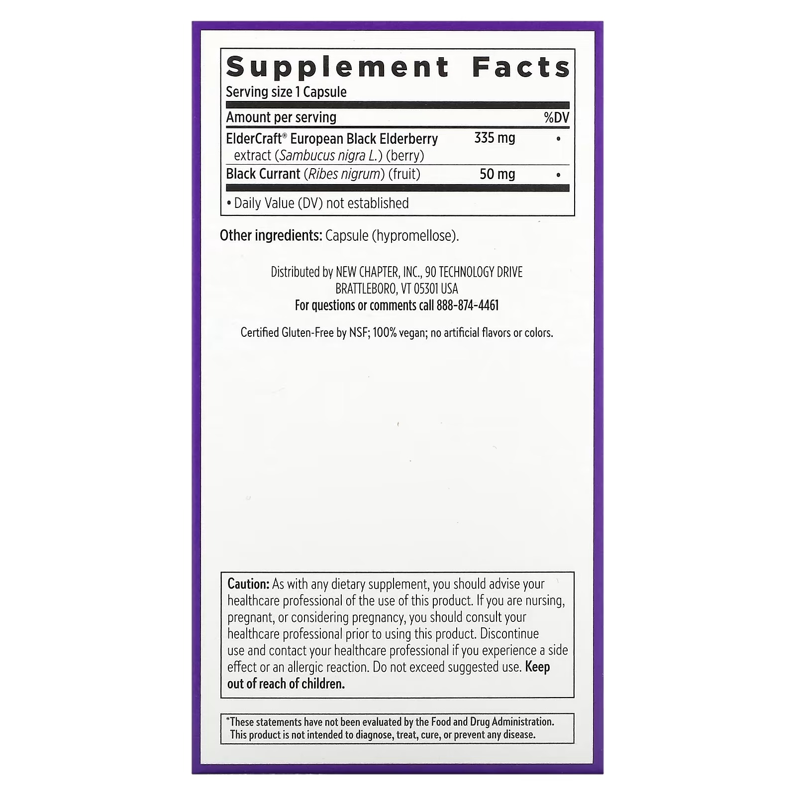 New Chapter, Elderberry Force, 60 Vegan Capsules1