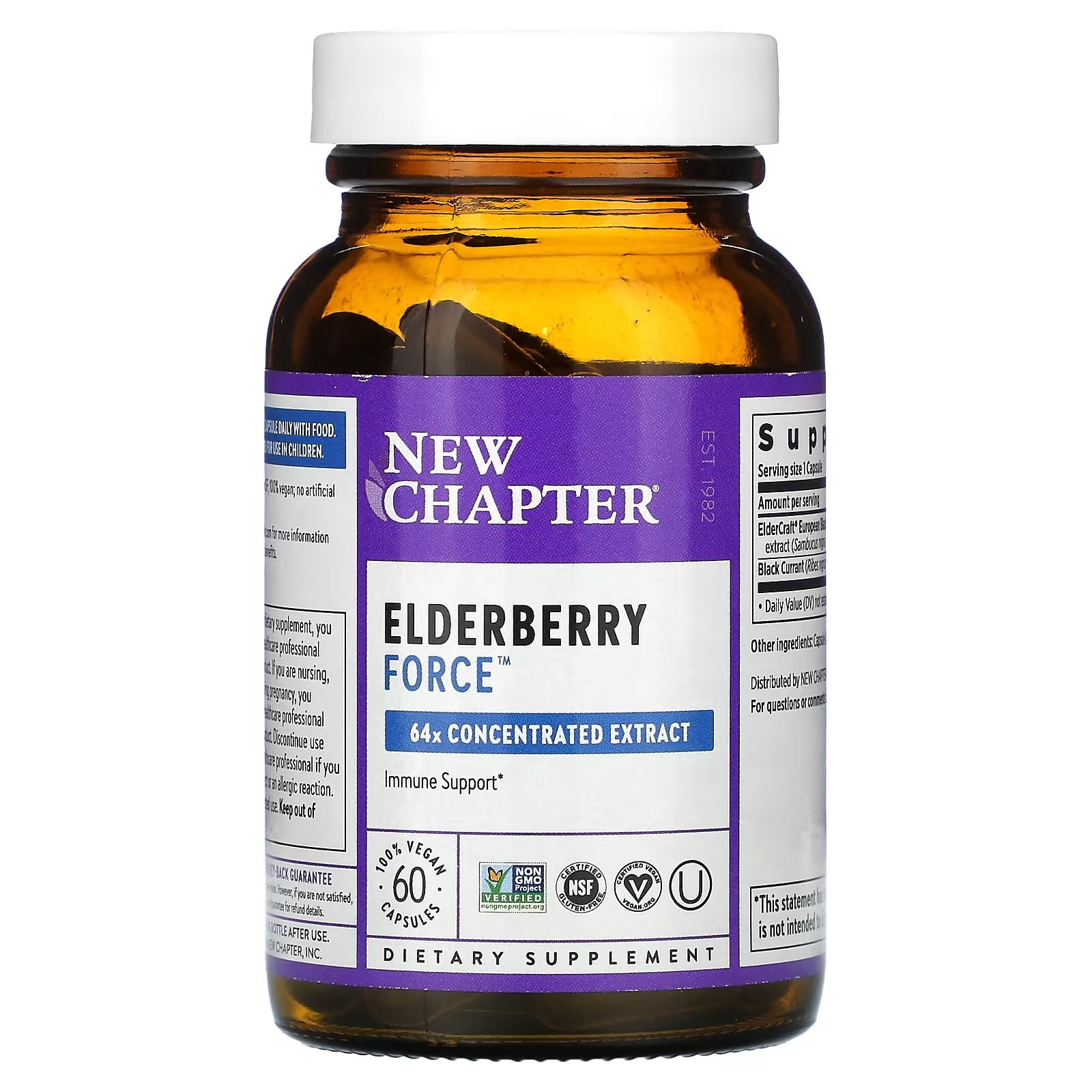 New Chapter, Elderberry Force, 60 Vegan Capsules2