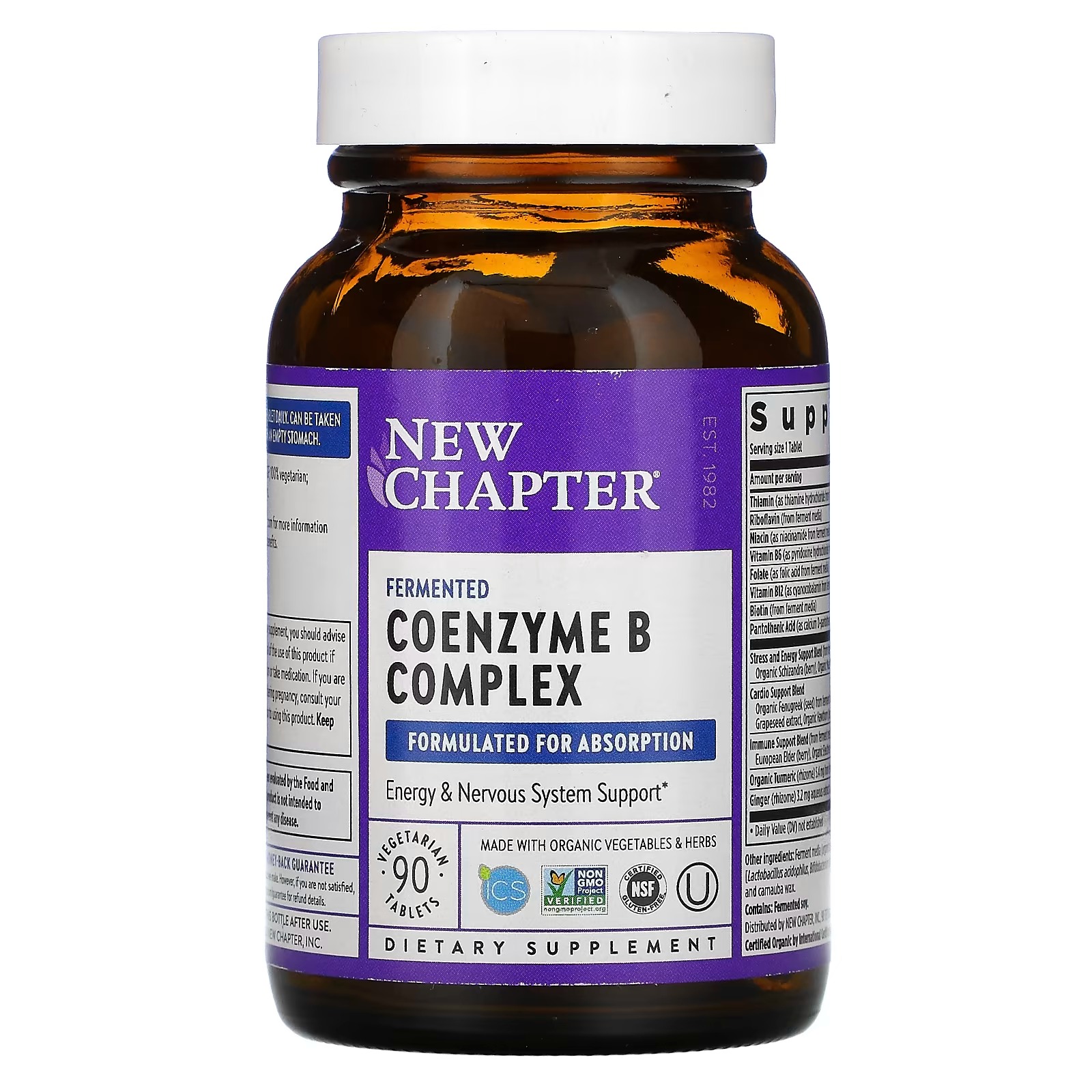 New Chapter, Fermented Coenzyme B Complex, 90 Vegetarian Tablets2