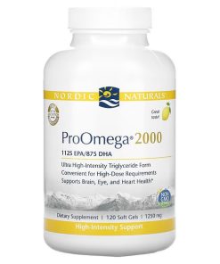 Nordic Naturals, ProOmega 2000, Lemon, 1,250 mg, 120 Soft Gels