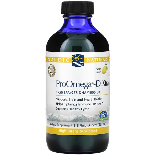Nordic Naturals, ProOmega-D Xtra, Lemon, 8 fl oz (237 ml)