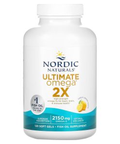 Nordic Naturals, Ultimate Omega 2X, Lemon, 1,075 mg, 120 Soft Gels