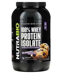 Nutrabio Labs, 100% Whey Protein Isolate, Blueberry Muffin, 2 lb (907 g)