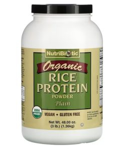 NutriBiotic, Organic Rice Protein Powder, Plain, 3 lbs (1.36 kg)