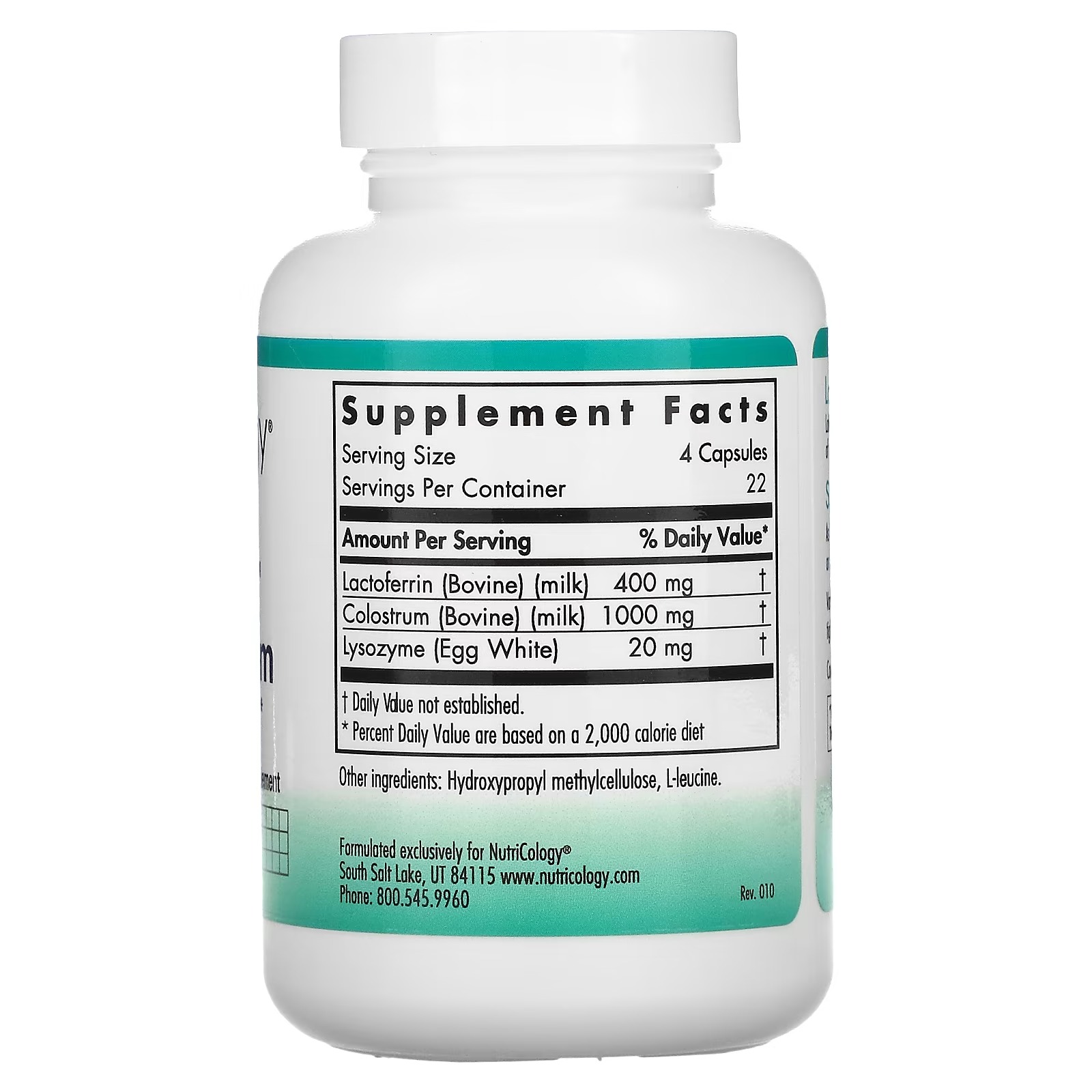 Nutricology, Laktoferrin with Colostrum, 90 Vegicaps_1