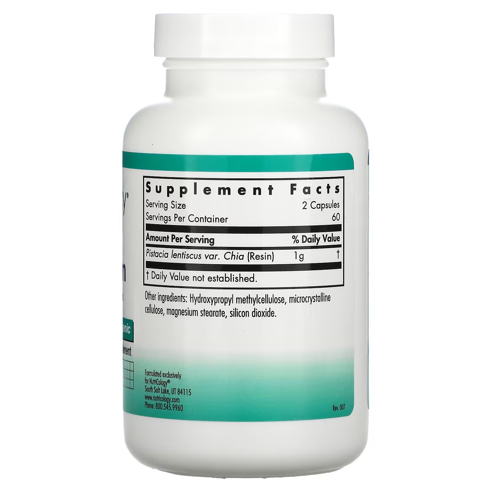 Nutricology, Mastic Gum, 120 Vegetarian Capsules1