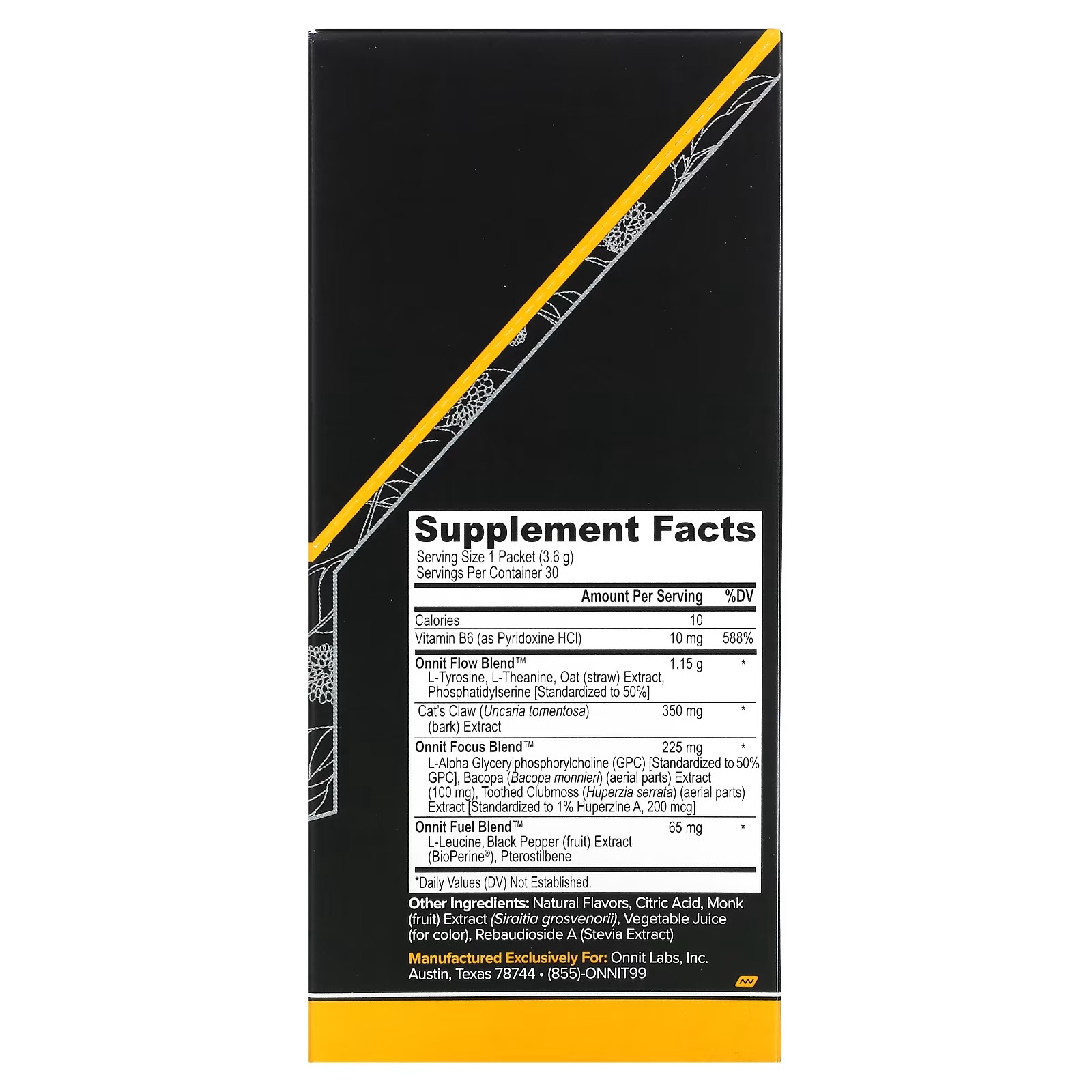 Onnit, Alpha Brain Instant, Memory & Focus, Peach, 30 Packets, 0.13 oz (3.6 g) Each_1