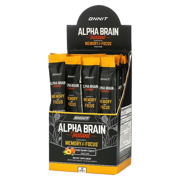 Onnit, Alpha Brain Instant, Memory & Focus, Peach, 30 Packets, 0.13 oz (3.6 g) Each_3