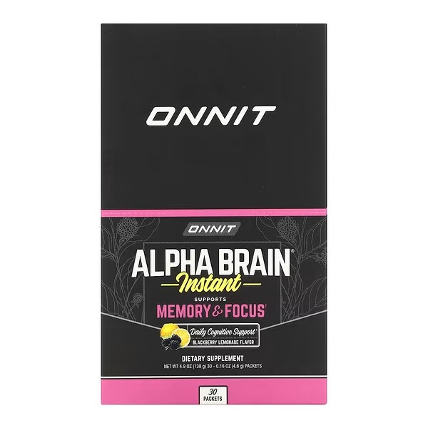Onnit, AlphaBRAIN Instant, Memory & Focus, Blackberry Lemonade , 30 Packets, 0.16 oz (4.6 g) Each