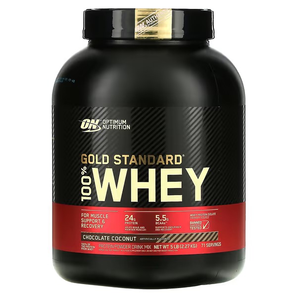 Optimum Nutrition, Gold Standard 100% Whey, Chocolate Coconut, 5 lb (2.27 kg)