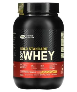Optimum Nutrition, Gold Standard 100% Whey, Strawberry Banana, 2 lb (907 g)