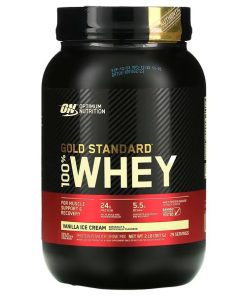 Optimum Nutrition, Gold Standard 100% Whey, Vanilla Ice Cream, 2 lb (907 g)
