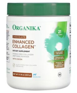Organika, Enhanced Collagen, Chocolate, 17.78 oz (504 g)