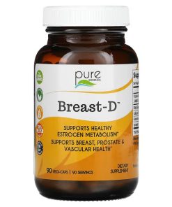 Pure Essence, Breast-D, Supports Breast, Prostate & Vascular Health, 90 Vegetarian Capsules