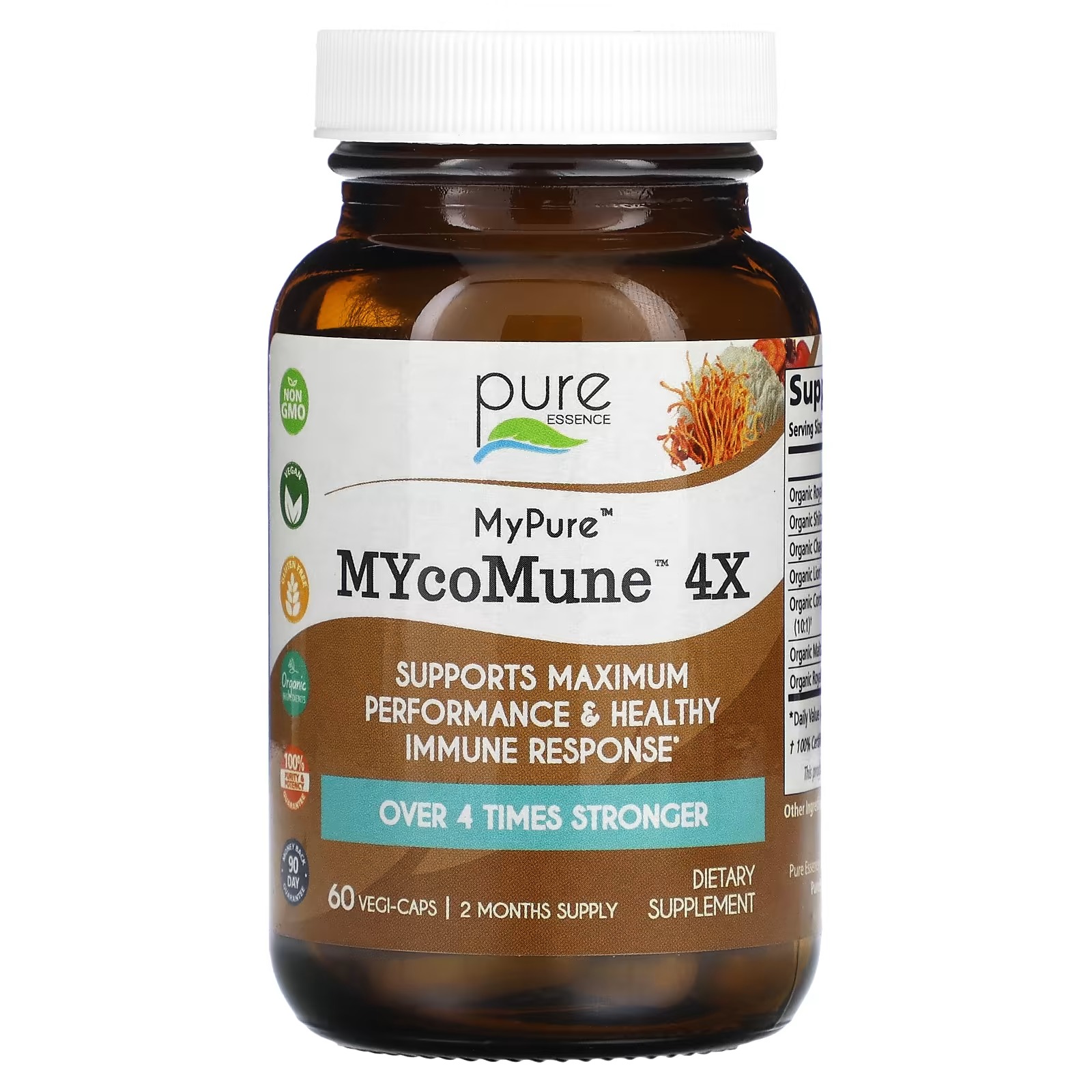 Pure Essence, MyPure, MYcoMune 4X, 60 Vegi-Caps2
