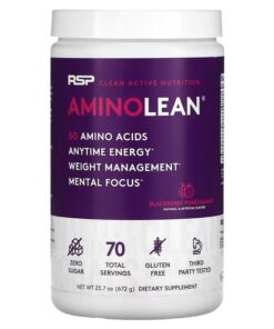 RSP Nutrition, AminoLean, 5 g Amino Acids + Anytime Energy, Blackberry Pomegranate, 23.7 oz (672 g)
