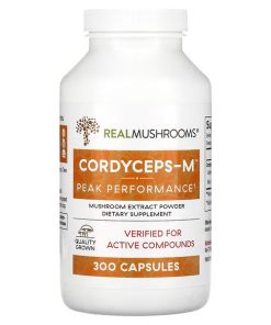 Real Mushrooms, Cordyceps-M, Mushroom Extract Powder, 300 Capsules