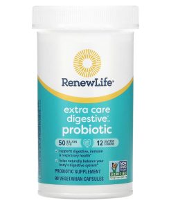 Renew Life, Extra Care Digestive Probiotic, 50 Billion CFU, 90 Vegetarian Capsules