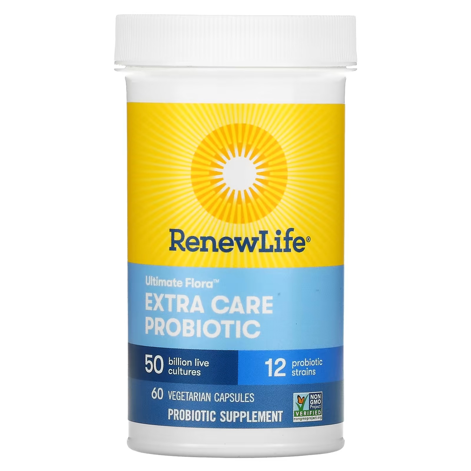 Renew Life, Ultimate Flora, Extra Care Probiotic, 50 Billion Live Cultures, 60 Vegetarian Capsules_1