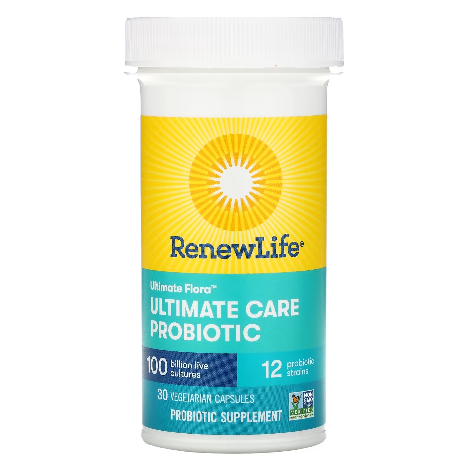 Renew Life, Ultimate Flora, Ultimate Care Probiotic, 100 Billion Live Cultures, 30 Vegetarian Capsules2