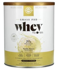 Solgar, Grass Fed Whey To Go, Protein Powder, Vanilla, 2 lb (936 g)