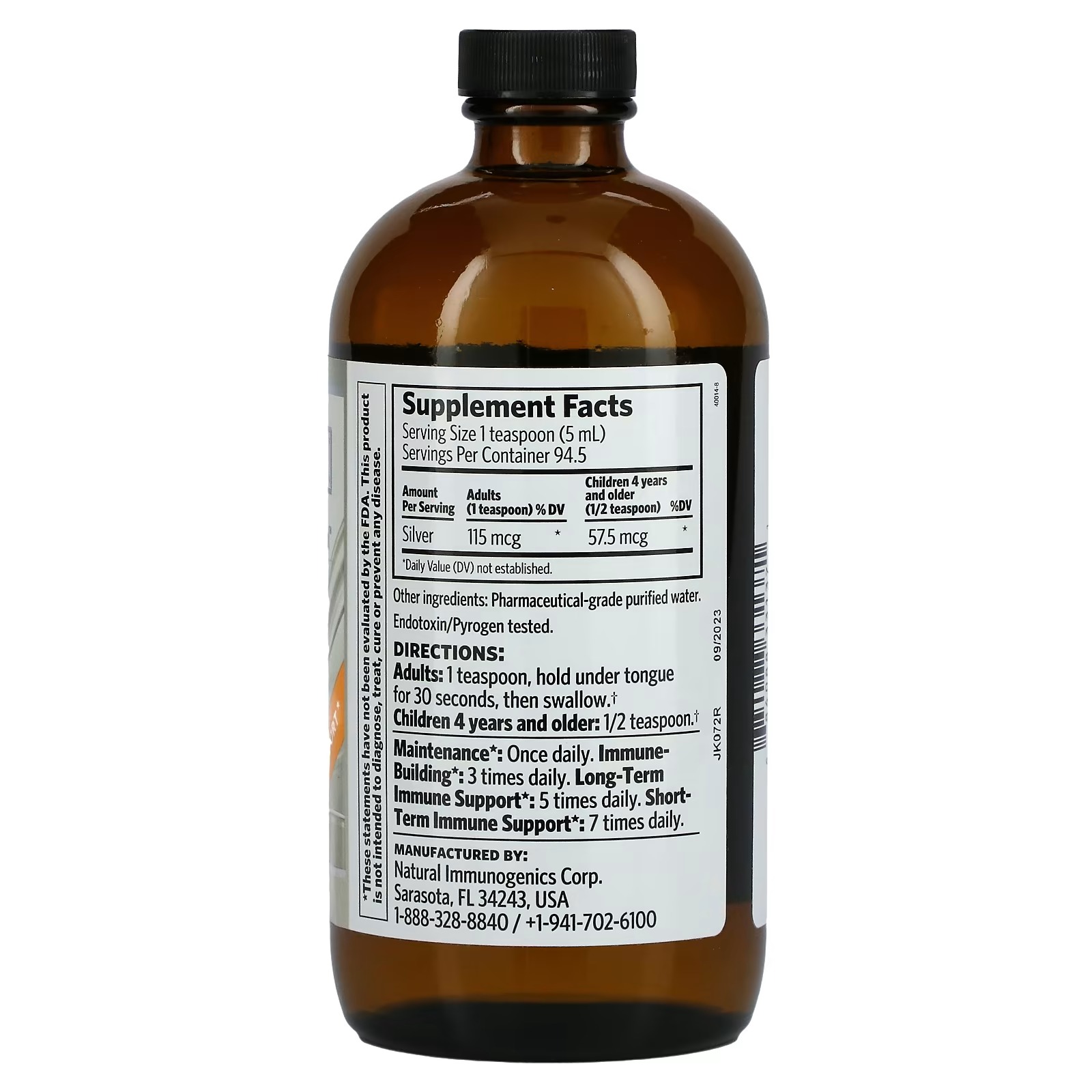 Sovereign Silver, Argentyn 23, Professional Bio-Active Silver Hydrosol, 16 fl oz (473 ml)_1