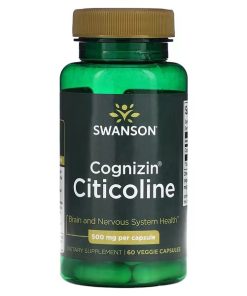 Swanson, Cognizin Citicoline, 500 mg, 60 Veggie Capsules