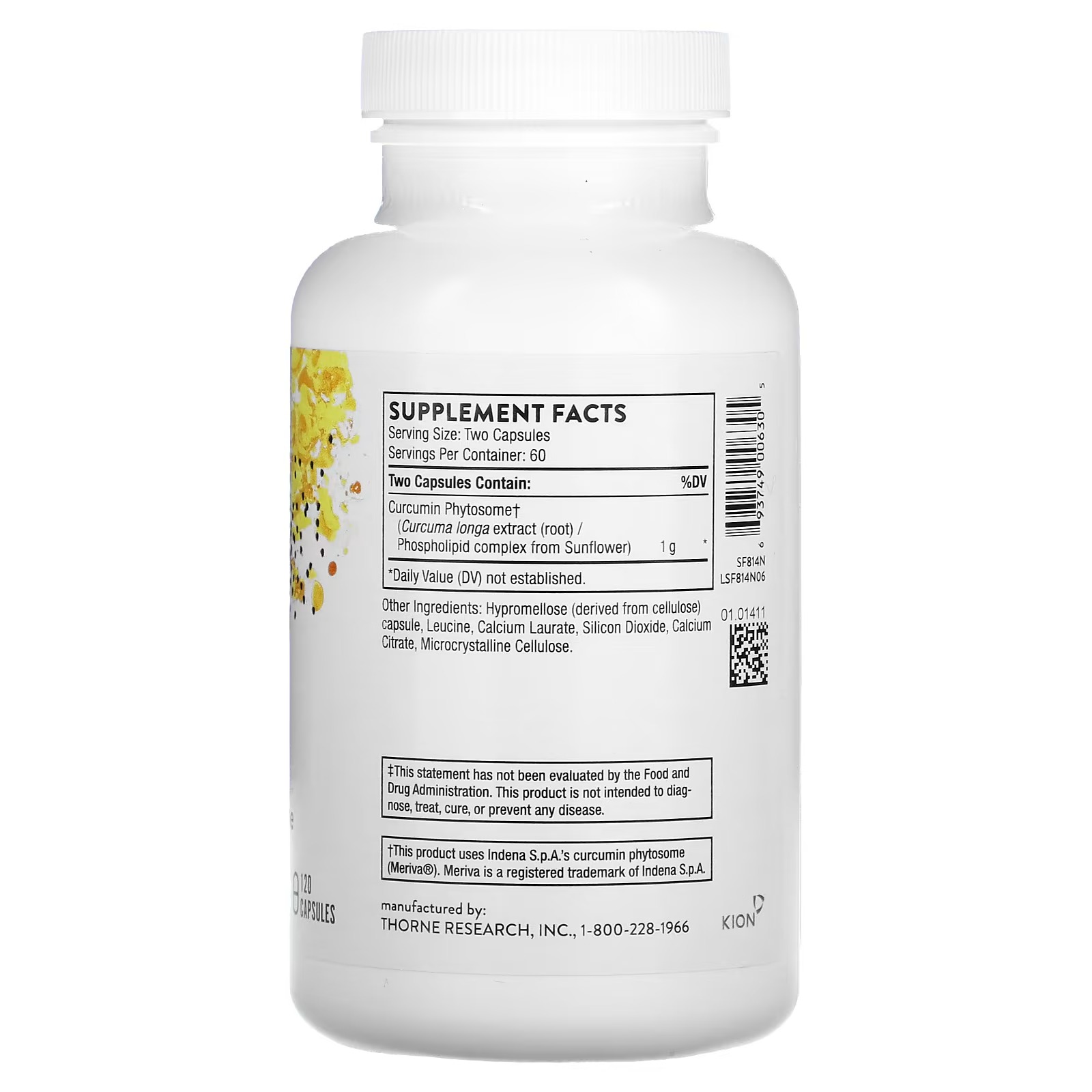 Thorne, Curcumin Phytosome, 1,000 mg, 120 Capsules1