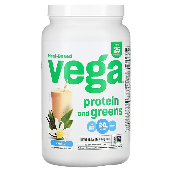 Vega, Protein and Greens, Vanilla, 26.8 oz (760 g)