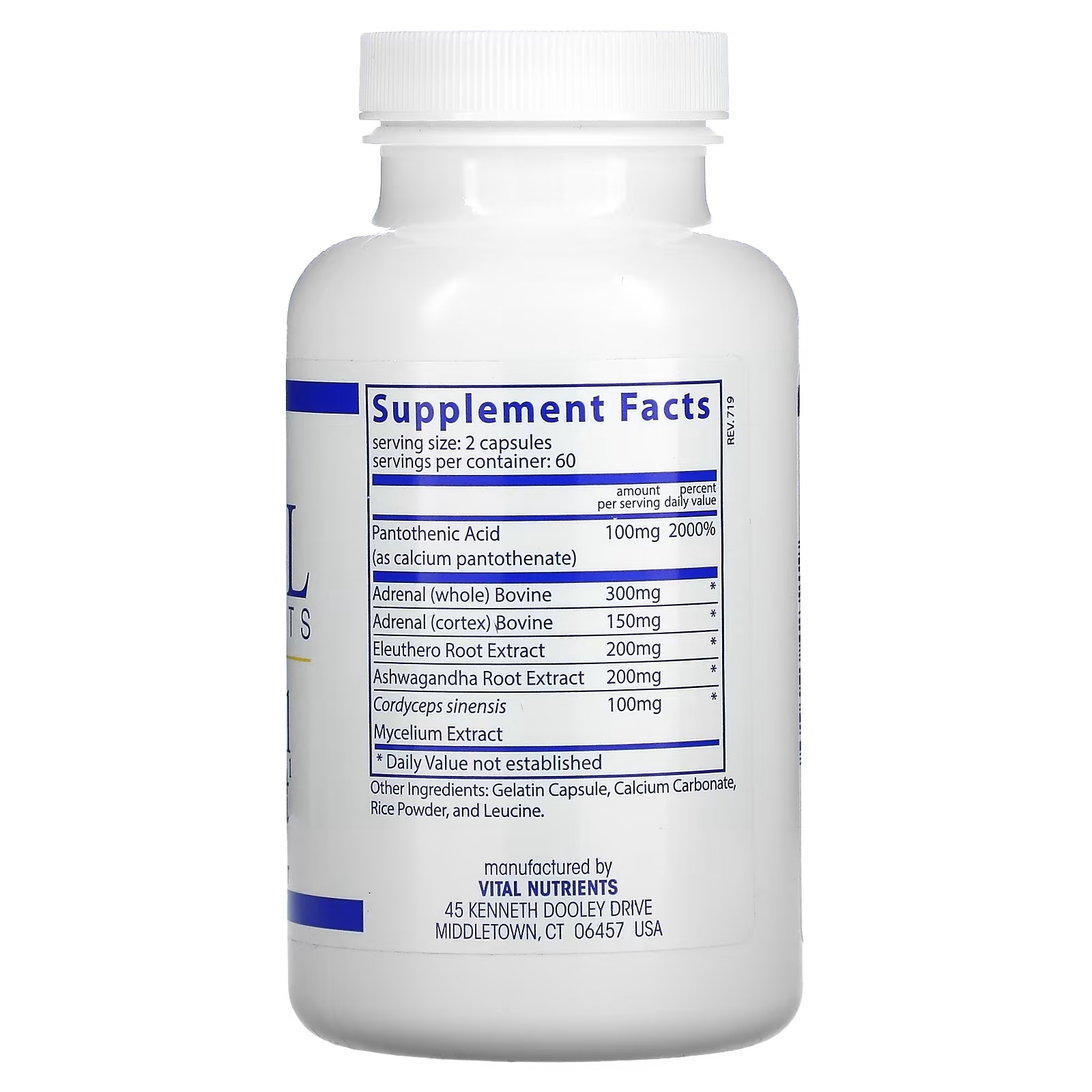 Vital Nutrients, Adrenal Support, 120 Capsules_1