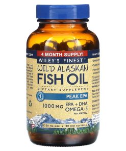 Wiley's Finest, Wild Alaskan Fish Oil, Peak EPA, 1,250 mg, 120 Fish Softgels