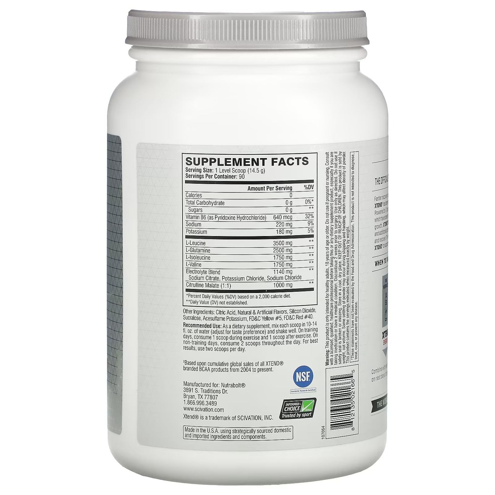 Xtend, The Original 7G BCAA, Italian Blood Orange, 2.88 lb (1.31 kg)_1