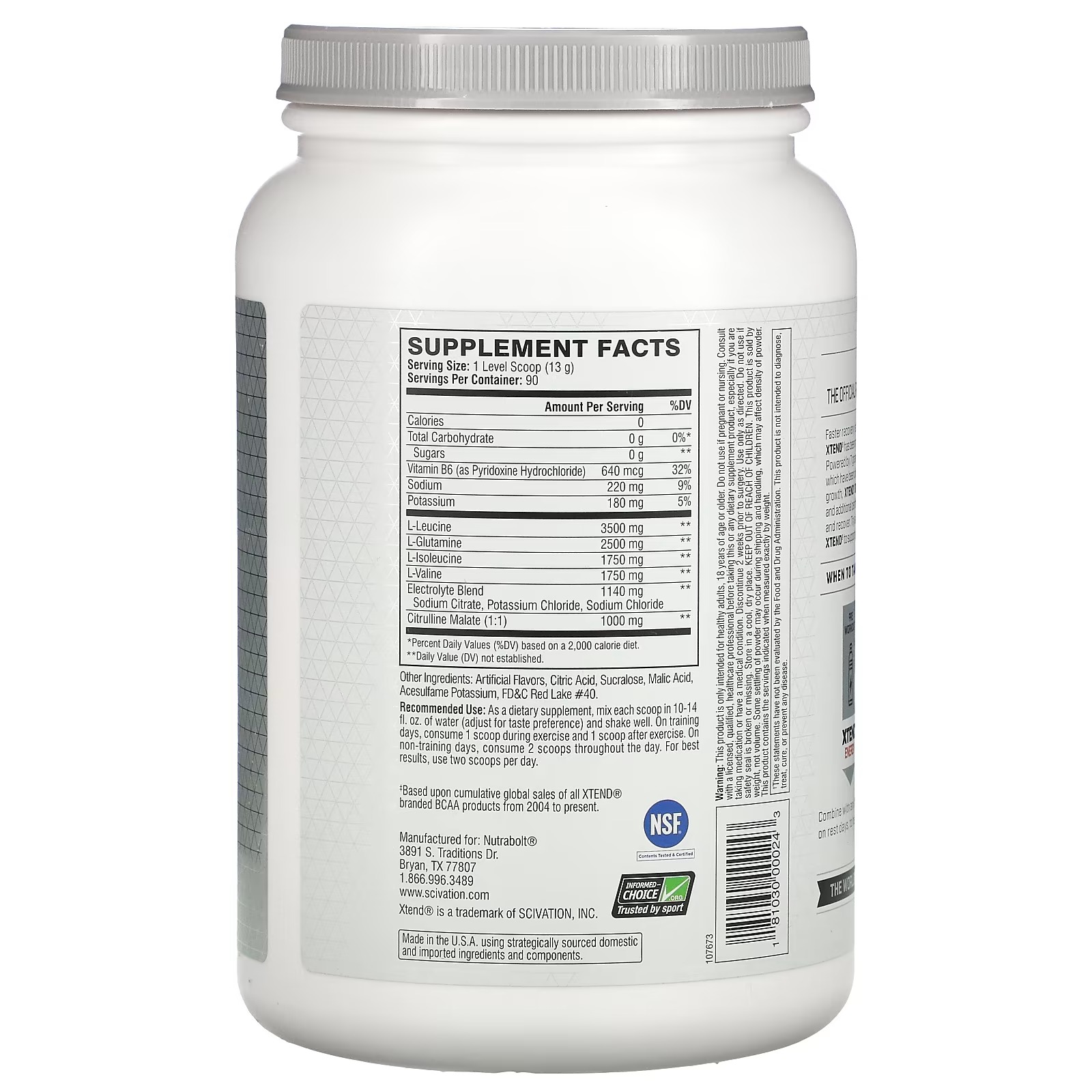 Xtend, The Original 7G BCAA, Watermelon Explosion, 2.58 lb (1.17 kg)_1