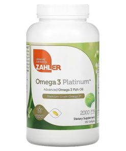 Zahler, Omega 3 Platinum, Advanced Omega 3 Fish Oil, 1,000 mg, 180 Softgels